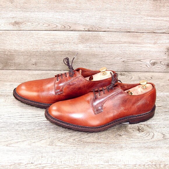 * worn 1x * Allen Edmonds BLACK HILLS 10 D Walnut Saddle * add $15 Cedar Trees - Picture 7 of 13